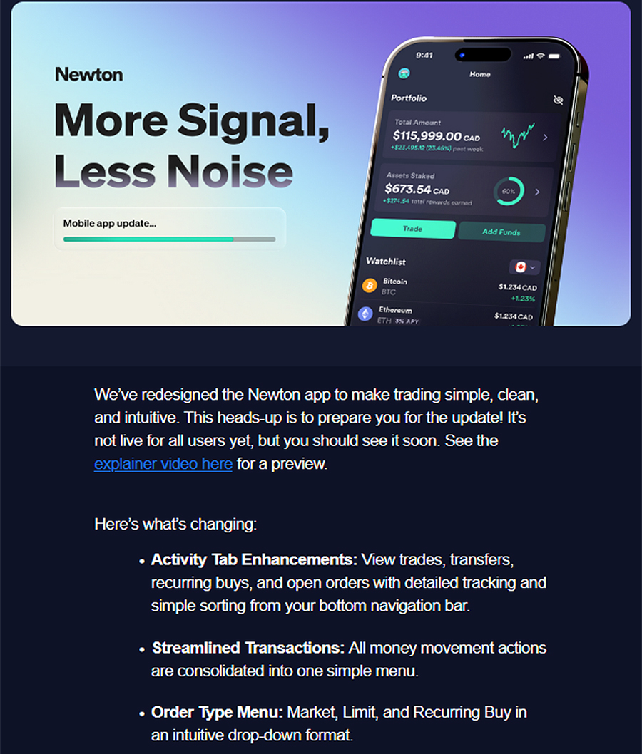 newton app canada redesigned